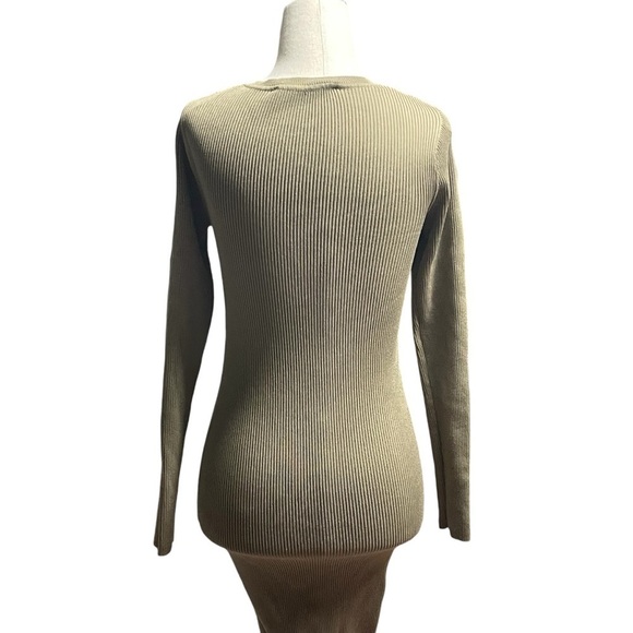 Zara Long Sleeve Crew Neck Body Con Maxi Dress Size Small - Picture 4 of 14